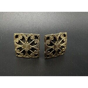 James Avery 925 Sterling Silver 14k gold Retired Omega French Clip Earrings